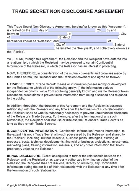 Using Nondisclosure Agreements to Protect Business Trade Secrets - balustradellc