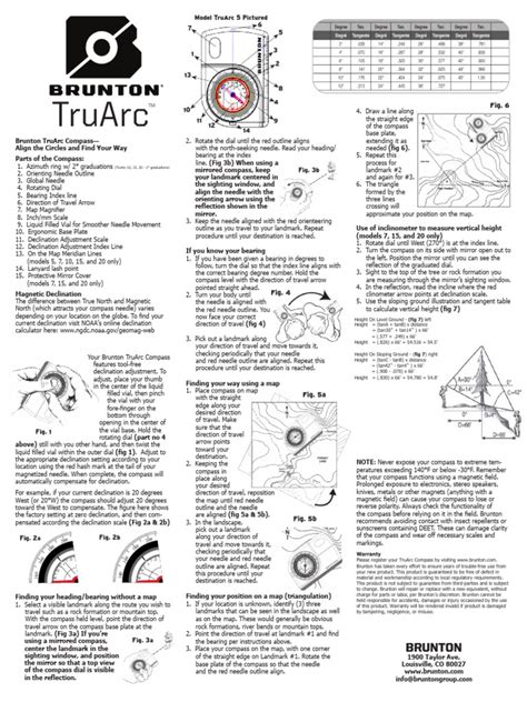 Using the Brunton TruArc Compass | PDF | Compass - wintechmobiles.com
