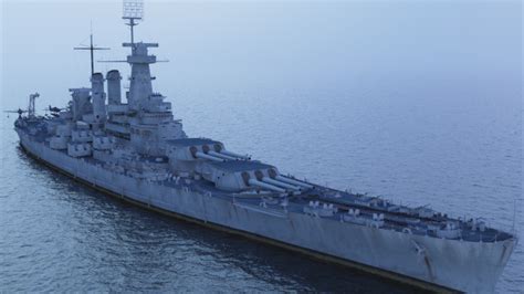 USS North Carolina BB-55 with F4F 3D Model - 3DHunt.co