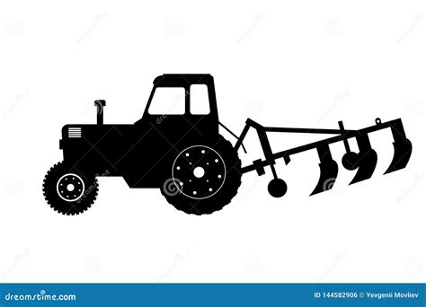 UTB-650 tractor and plow side view - impasto oil painting - balustradellc