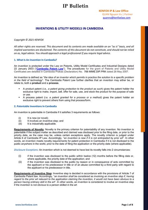 Utility Models in Cambodia - BNG Legal - balustradellc