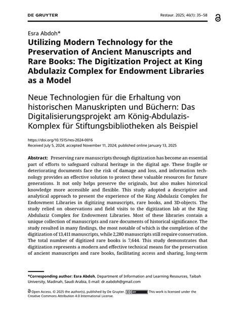 Utilizing Modern Technology for the Preservation of … - muktibox.com