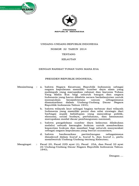 UU No. 32 Tahun 2014 - JDIH BPK RI - wintechmobiles.com