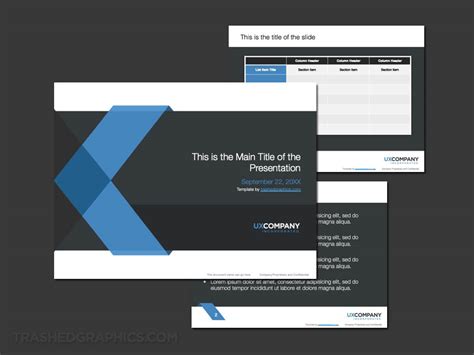 UX design presentation template designs TrashedGraphics