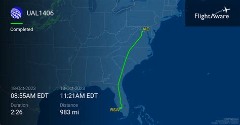 UA1406 Flight Tracker - Track the real-time f