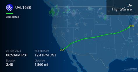 Mar 4, 2024 · Flight status, tracking, and historical data for United 1638 (UA1638/UAL1638) 04-Mar-2024 (KLAX-KORD) including scheduled, estimated, and actual departure and arrival times. . 