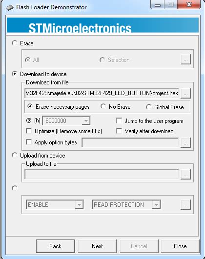 Uart flash.  There is also a ''Flash loader demonstrator'' available which is ca...