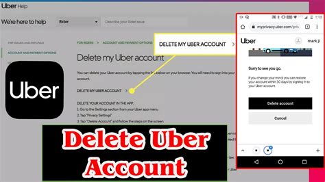 Uber delete account. Jun 1, 2022 · You can delete your Uber account in the app or online. Uber will send you a temporary verification code to verify your identity before allowing you to delete your account. … 