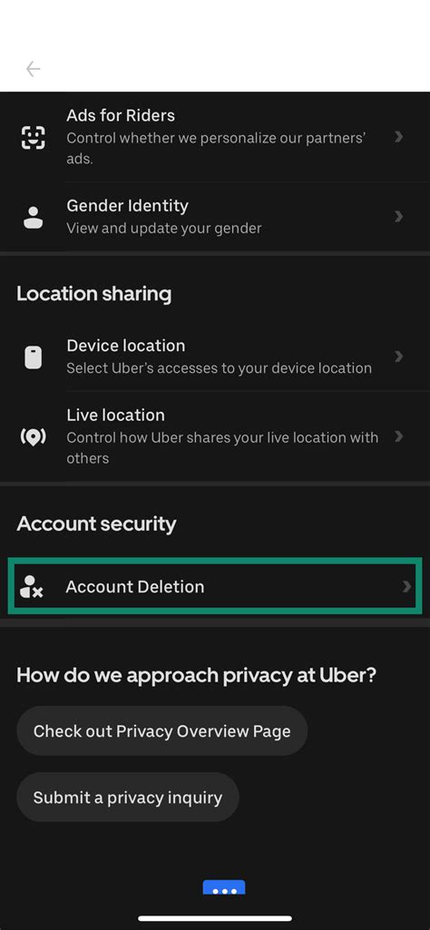 Uber delete account.  When you begin, we&rsquo;ll ask you to verify your i...