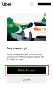Uber driver account verwijderen.  If you request to delete your accoun...