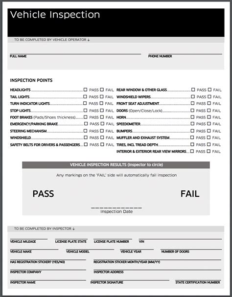 Uber inspection form 2022. Form 200-FS-C3 Annual Vehicle Inspection Report. This is a form that is supposed to be filed annually in the U.S. and can be used to gather information about tractors, trailers, trucks, and other similar vehicles. U.S. Department of Transportation - Federal Motor Carrier Safety Administration Inspection Form United States Federal Legal Forms ... 