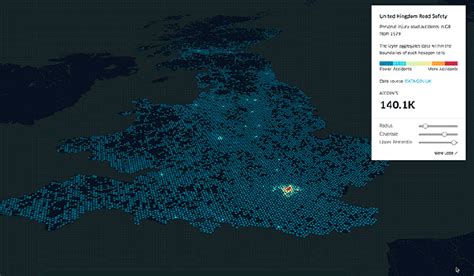 Uber open source visualization.  Coordinates can be indexed to cell IDs that eac...