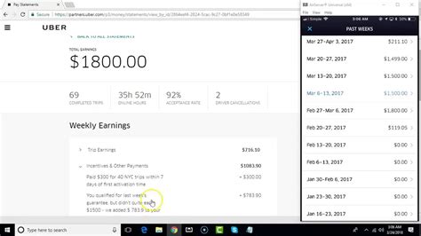 Understanding your weekly earnings statement ... You can review the details of your Uber earnings every week by opening your statement, which shows additional ...