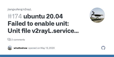 Ubuntu failed to enable unit unit file does not exist. 04), the installation fails ...