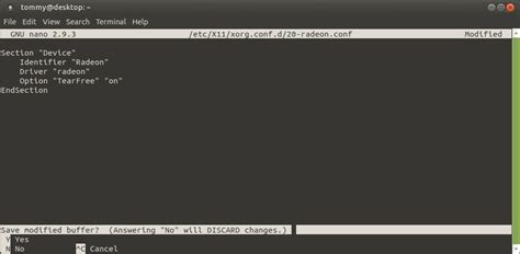 Ubuntu mate screen tearing.  Use your text editor to edit the 20-radeon.  It's only present...