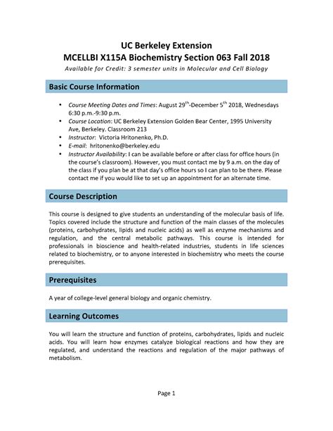 Uc Berkeley Biochemistry Midterm