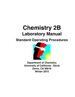 Uc davis chemistry 2b lab manual. - Exposé de la situation de l'empire.