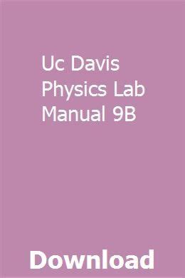 Uc davis physics lab manual 9b. - 1986 6 ps suzuki außenborder bedienungsanleitung.