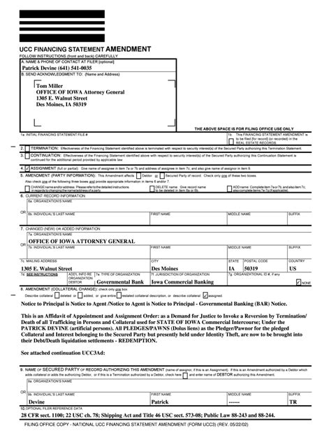 Ucc 3 Assignment Patrick Devine Fill and Sign Printable Template