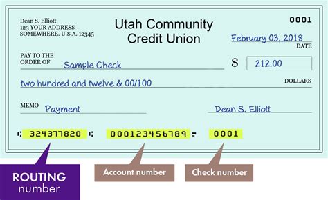 Phone. 801-223-8188. Type. Main Office. Servicing FRB. 121000374. Last Change. 2005-07-11. Utah Community Credit Union routing number 324377820 (ABA number) is used by the Automated Clearing House (ACH) to process direct deposits.. 