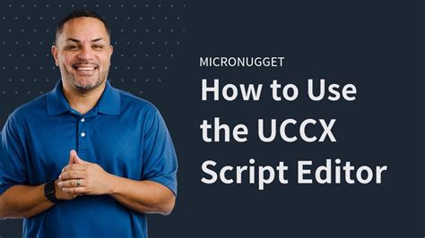 Uccx script editor.  I was recently How To Use CUCCX Editor - Manage customer contact points and...