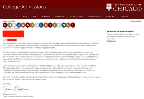 Uchicago decision date. Admissions decisions for Regular Decision applicants will be available March 12, 2021, through the UChicago Account. What Decisions Mean. Admit: Congratulations! If you were admitted through the Regular Decision round, you have until May 3, 2021 to confirm your enrollment. 