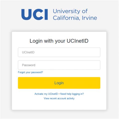 Back in the login window, enter your UCInetID and password. Bel