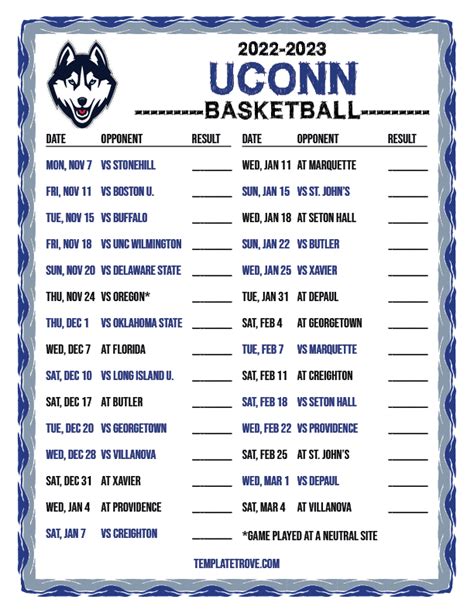 Sep 15, 2023 · The full 20-game Big East schedule for the UConn men’s basketball season was announced on Friday and UConn, the defending national champions, get started at Dan Hurley’s alma mater, Seton Hall ... . 