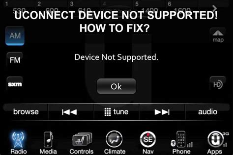 Uconnect device not supported android.  Then I let my wife borrow the t...