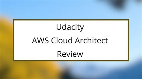 Udacity AWS Cloud Architect Nanodegree Review eLearner Resources