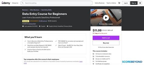 Udemy data entry course. The Internet is filled with work-from • Creati...