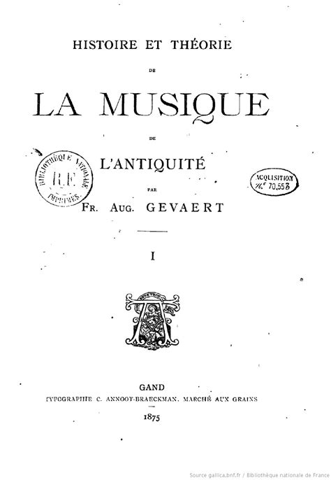Ueber gevaerts histoire et théorie de la musique de l\'antiquité. - Spirou et fantasio tome 46 la machine qui a été ordonnée.