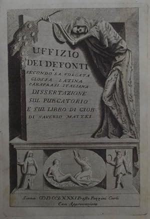 Uffizio dei defonti secondo la volgata glossa latina parafrasi italiana. - The aura healing handbook by walter lubeck.