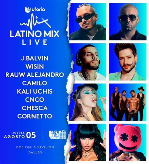 Uforia latino mix 2023 dallas lineup. You might never have another chance to see Uforia Latino Mix Live’s show in Dallas! Here are all the Uforia Latino Mix Live show details you need: Uforia Latino Mix Live Dos Equis Pavilion Dallas, TX Thu, Aug 5, 2021 05:00 PM. Tickets go on sale to general public Starts: Fri, 05/21/21 10:00 AM CDT Ends: Thu, 08/05/21 07:00 PM CDT 