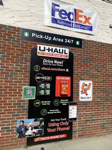 U-Haul's "truck share" program allows anyone to select, pay for, pick up and drop off a U-Haul truck entirely through a smartphone. The camera in the smartphone plays an integral part..