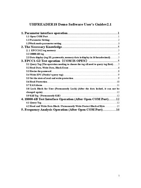 Uhfreader09 demo software v1 2.  UHFReader18 Demo Software User's Guidev2. SD...