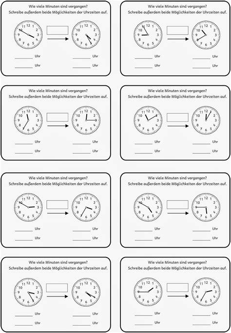 Uhrzeit 3. klasse arbeitsblätter
