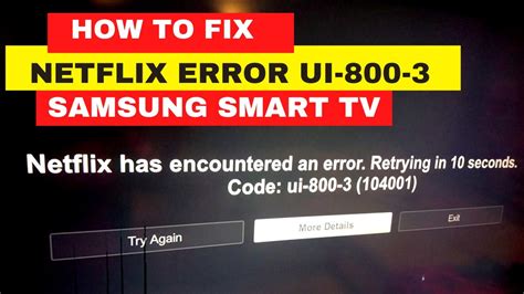 Ui 800 3 netflix. Code ui-800-3 (104001) Hi guys, so I'm having this issue and have tried the following to solve it but didn't work, problem still persists: Reboot modem, unplugged main power & cables 