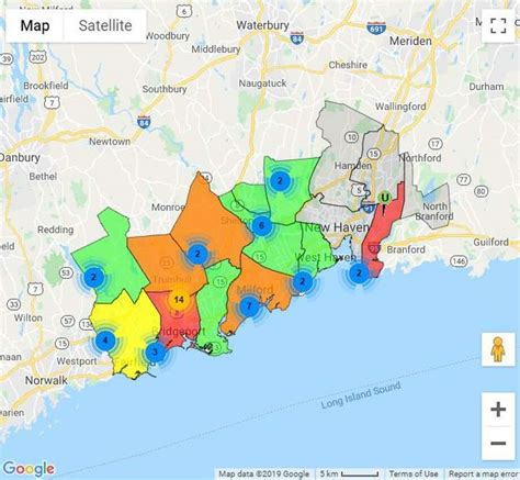 Ui outage map connecticut. Towns across the state are reporting damage caused by strong winds that brought down trees and power lines on Saturday. As of 12:15 p.m. on Sunday, Eversource reported approximately 575 outages ... 