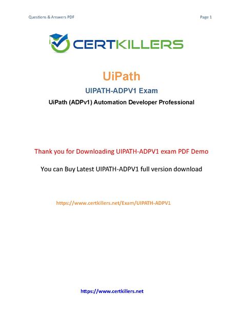 UiPath-ADPv1 Antworten