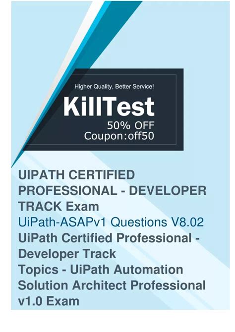 UiPath-ASAPv1 Prüfungsvorbereitung
