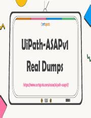 UiPath-ASAPv1 Reliable Exam Dumps