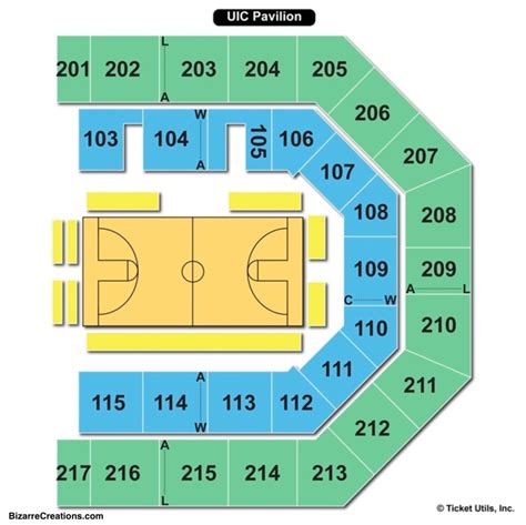 Pavilion uic seating chart tickets mapUccu center seating ch