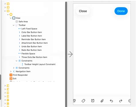 Uitoolbar ios 26.  I have a regular UIToolbar with buttons, assigning it as inputAcces...
