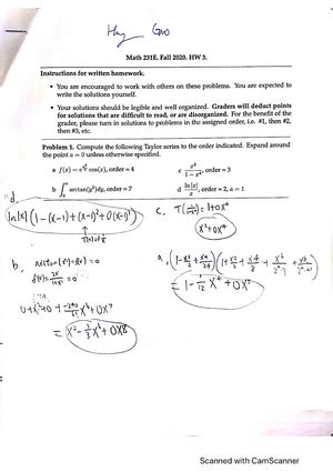 View MATH 231_WS13_(11.2).pdf from MATH 231 at University of Illinois, Urbana Champaign. Math 231 Worksheet 13 Section 11.2 Present Group Members: Absent Group Members: Series Instructions. Put the.