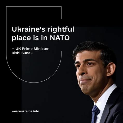 Ukraine’s ‘rightful place’ is in NATO, says Rishi Sunak