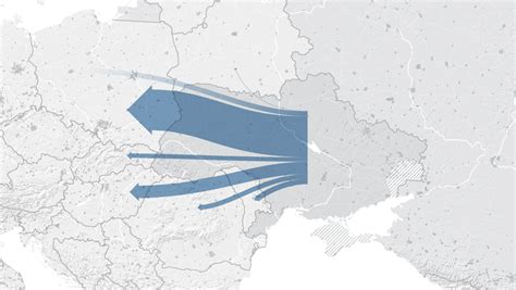 Ukraine - der Exodus: Diese Karte zeigt die Fluchtbewegungen