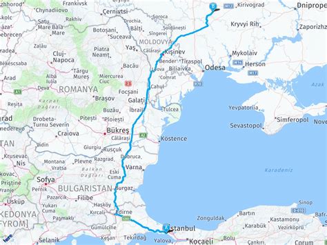 Ukrayna istanbul kaç km