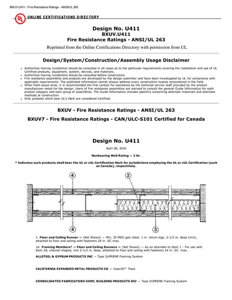 Ul design k504 and k506. 1-800-545-6302 ext. 5607 technical@americangypsum.com. Supplementary information about Fire and Sound Rated Assemblies including UL Types. NOTE: If sound testing is associated with the search, it will be displayed with the results. 