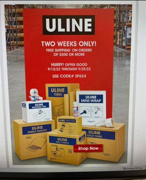 Uline is a distributor of shipping, packaging, and business supplies. The company offers a wide range of products including notepads, clipboards, binders, and calculators. In addition, Uline also sells office furniture and equipment.. 
